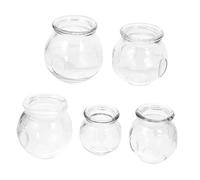 Anneome 5Pcs Glass Cupping Therapy Traditional Chinese Cupping Kit for Suction Massage Home Use Enhanced Blood Flow Improved Muscle Immunity