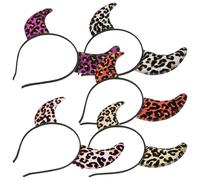 Anneome 5pcs Halloween Devil Horn Hair Hoops Headband Red Sequin Devil Horns Headband for Women Cosplay Accessories Costume Party Festival Hairband