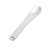 Anneome 5pcs Mini Metal Makeup Spoon Silver Facial Cosmetic Spatulas for Mixing Applying Face Mask Lotion Cream Beauty Scoops with Hanging Compact Portable Skincare Tools