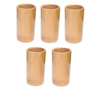 Anneome 5Pcs Professional Bamboo Cupping Cups for Body Massage Therapy Carbonized Bamboo Material Large Height Relief and Blood Flow Improvement Tool for Home Use