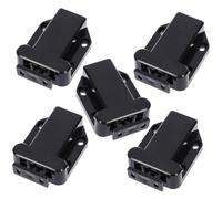 Anneome 5pcs Self-Locking Cabinet Door Latches Push to Open Automatic Rebounding Locks for Cabinets Wardrobes Non-Magnetic Pressure Catch with Smooth Rounded Edges Easy Installation
