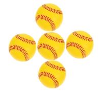 Anneome 5Pcs Soft PU Sponge Training Baseballs for Indoor Outdoor Practice Safe Lightweight Colored Practice Balls for Beginner Baseball Training and Leisure Games