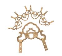 Anneome 5pcs Vintage Brass Picture Hanging Hooks Polished Antique Copper Frame Hardware Strong Load Capacity Wall Mounting for Clocks Art Displays Plaques Easy Installation