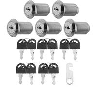 Anneome 5pcs Zinc Alloy Cabinet Cam Locks with Thickened Anti-Theft Design for Mailbox File Cabinet Drawer and Cupboard Rustproof Security Locks Providing High Privacy and Safety
