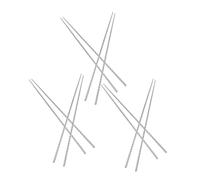 Anneome 6 Pairs Fry The Noodles and Chopsticks Chop Sticks Modern Chopsticks Utensil for Eating Silver Stainless Steel