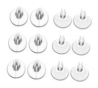 Anneome 6 Pairs Transparent PU Split Pads Soft Silicone Gel Foot Heel for Women Men Breathable Non Slip Cushions for Flop Sandals Prevent Rubbing and Blisters Reusable Durable Inserts