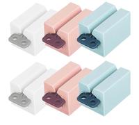 Anneome 6 Pcs Rolling Toothpaste Dispensers with Rotate Handle PP Plastic Tube Squeezers for Bathroom Save Toothpaste and Creams Reusable Compact Holders in Pink White Blue