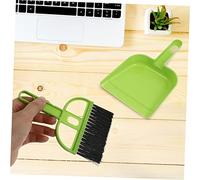Anneome 6 Sets Mini Desktop Cleaning Kit with Ergonomic Brooms and Dustpans for Home Office Compact Brushes for Narrow Corners Worktop and Keyboard Sweeping Tools in Candy Green