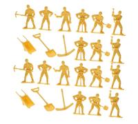 Anneome 63pcs Construction Worker Action Figures Set Realistic Miniature Engineer for Interactive Learning Playset with Tools for Family Engagement and Creative Imagination