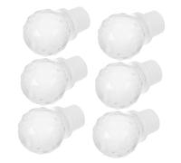 Anneome 6pcs Clear Crystal Wine Bottle Stoppers Ball with Silicone Seal Airtight Wine Preservation for Parties and