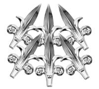 Anneome 6Pcs Fence Topper Finials Decorative Gate Post Caps for Garden Patio Decking Security Privacy Enhancer European Style Pointed Design