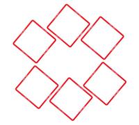 Anneome 6pcs Football Training Circle Speed Multifunctional Portable Agility Circles Soccer Equipment for Training Football Training Equipment Obstacle Rings Composite Material Red