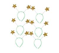 Anneome 6pcs Glitter Foam Hair Bands for Adults Lightweight Spring Headwear with Yellow Star Fun Party Photo Props Comfortable Non Fading Elastic Headbands