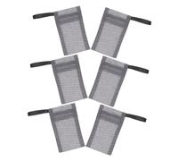 Anneome 6Pcs Gray Mesh Soap Saver Bags Portable Soap Pouch for Shower Bar Holder with Exfoliating Function Household Storage for Face Washing and Bath Use