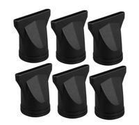 Anneome 6pcs Hair Dryer Nozzle Accessories Salon Styling Nozzle Black Plastic