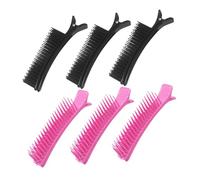 Anneome 6pcs Hair Sectioning Clips for Styling and Coloring Non-slip Professional Grip Clips for Salon Haircuts Gentle Touch Lightweight and Portable Hair Grips for Women and Hairdressers