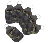 Anneome 6pcs Hand Bottle Cover Refillable Storage Case in Camouflage for Travel Bottles Portable Protective Case for Toiletries
