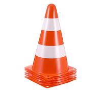 Anneome 6pcs High Visibility Plastic Traffic Cones Lightweight Portable for Road Construction Traffic Management and Parking Control