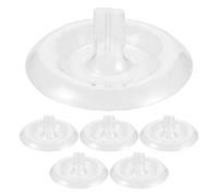 Anneome 6pcs Hydroponic Floating Flower Holder for Water Gardens Transparent Round Floral Insert for Vase Arrangements Multipurpose Aquatic Plant Display Base Use DIY Home Decor Accessory