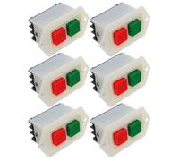 Anneome 6pcs Industrial Grinder Power Switches Rapid Start Stop Control Buttons for Bench Drill and Table Machines Clear Status Display Suitable for Cutting Grinding and Drilling