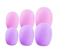 Anneome 6Pcs Makeup Brush Sleeve Covers Non-slip Silicone Protective Caps for Foundation Concealer Eyeshadow Brushes Portable Travel Storage Holder