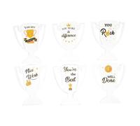 Anneome 6PCS Mini Acrylic Employee Appreciation Awards Trophies Small Durable Thank You Plaques for Office Classroom Student Recognition Party Decorations Space Saving Design