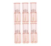 Anneome 6pcs Mini Clear Lip Gloss Tubes with Fine Brush Wand Refillable Lip Balm Containers Lightweight Plastic Portable DIY Lipstick Tubes for Women