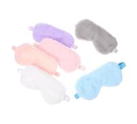 Anneome 6pcs Plush Eye Masks Soft Portable Sleep Blindfolds Breathable Shading Cover for Home Outdoor Camping Lightweight Comfortable Eye Sleep Masks for Improved Rest