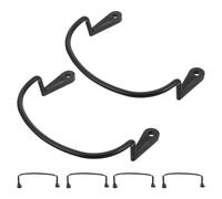 Anneome 6pcs Pool Table Pocket Bracket Kit for Billiard Table Accessories Black Plastic Material, Versatile Design and Easy Installation Suitable for Bar Use and Home