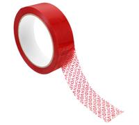 Anneome 6pcs Red Tamper Evident Security Tape Heavy Duty Theft Packaging Tape with Tamper Evidence for Secure Shipping and Mailing Non Transfer Seal for Parcel Integrity Protection