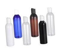 Anneome 6pcs Refillable Empty Lotion Bottles 250ml Travel Liquid Containers Leak-proof Pet and Pp Material Suitable for Outdoor and Travel Use Random Color
