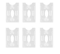 Anneome 6pcs Suction Cup Sleeve for Car Windshield Parking Pass Holder Plastic Card Holder Badge for Vehicle Registration Parking Tag Toll Pass