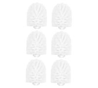 Anneome 6Pcs Toilet Brush Replacement Heads Plastic Refill with Firm Bristles for Efficient Bathroom Cleaning Compatible with Standard Toilet Bowls