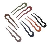 Anneome 7pcs Matte U-shaped French Hair Pins Hair Forks Sticks for Women Vintage Accessories Secure Non-slip Styling Tool for Sleek Back Updos