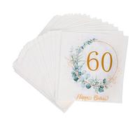 Anneome 80pcs Eucalyptus Leaf Paper Napkins Disposable Hand Towels for Birthday Parties Bathroom Use and Absorbent Guest Serviettes with Vivid Greenery Print for Summer Events