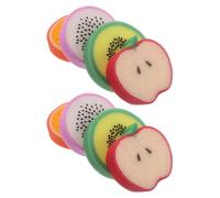 Anneome 8pcs Bath Sponges, Soft Washable Pu Fruit-Shaped Shower Scrubbers (red Fruit, Kiwi, Dragon Fruit, Orange), Exfoliating Cute Sponge Bath Tool for Shower Use