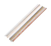 Anneome 8pcs DIY Craft Making Metal Rods Heat Conductive Copper Iron Aluminum Plastic Ceramic Wood Round Bars for Physics Chemistry Experiments and Thermal Conductivity Demonstrations