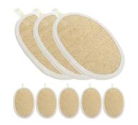 Anneome 8pcs Natural Loofah Dishwashing Sponges Multipurpose Bowl Scrubber Pads Lightweight Absorbent Kitchen Cleaning Cloths Comfortable and Household Use