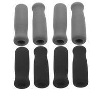 Anneome 8pcs Non-Slip Sponge Cane Handle Grips Replacement Soft Padded Crutch Covers Central Hole Walker Hand Grip Sleeves for Elderly Stability and Comfort Black Grey Wraps