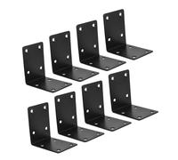 Anneome 8pcs Raised Garden Corner Brackets Thickened Black Stainless Steel Metal Angle Braces Right Angle Supports for Wood Furniture Plant Shelves