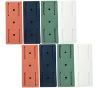 Anneome 8pcs Self-adhesive Power Strip Holders Wall Mount Socket Fixers for Office Home Kitchen Cable Management Stand in White Orange Green Blue