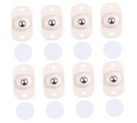 Anneome 8pcs Self-adhesive Sticky Swivel Casters for Storage Boxes and Trash Cans Smooth Rotating White Wheels for Home Kitchen Office Bedroom Use Easy to Install and Move Heavy Items
