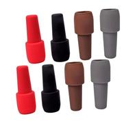Anneome 8Pcs Silicone Wine Bottle Stoppers Airtight Reusable Beverage Bottle Sealer for Standard Wine Beer Lightweight Compact Design in Red Black Gray Colors