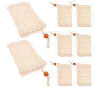 Anneome 8pcs Soap Saver Bag Mesh Pouch with Drawstring Closure for Body and Facial Care Quick-Drying Exfoliating Foaming Net for Shower Reusable Bath Scrubber Suitable for Various Soap and