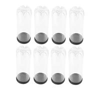 Anneome 8Pcs Transparent Tennis Ball Storage Tube with Dustproof Black Lid Portable PVC Organizer Canister for Tennis Pickleball Baseball Softball Quick Ball Check and Moisture Resistant