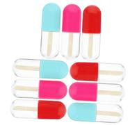 Anneome 9 Pcs Empty Lip Balm Tubes Transparent Lipstick Containers Reusable Lightweight Lip Oil Bottles for DIY Cosmetics Storage Random Color Random Color