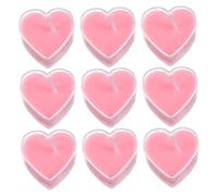 Anneome 9pcs Scented Candles Pink Aromatherapy Candle Heart Wedding Decorations Romantic Decorative Favors Heart Scented Shape Teacup Tealight