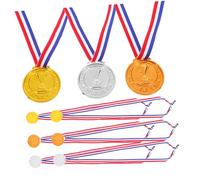 Anneome 9pcs Sports Medals Plastic Gold Silver Bronze Awards for Soccer Parties and Classroom Rewards Safe Lightweight Prizes to Celebrate Effort and Positive Behavior