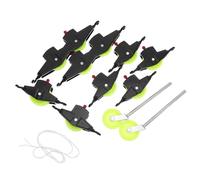 Anneome Adjustable Stem Pulley Experiment Kit for Classroom Physics Teaching Metal and Plastic Compound Pulley System Fixed and Movable Sheaves Set for Force Transmission and Mechanical