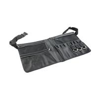 Anneome Adjustable Waist Makeup Brush Bag with Multiple Pockets and Zippered Compartments Portable Professional Cosmetic Tool Belt for Artists and Photo Studio Use Black